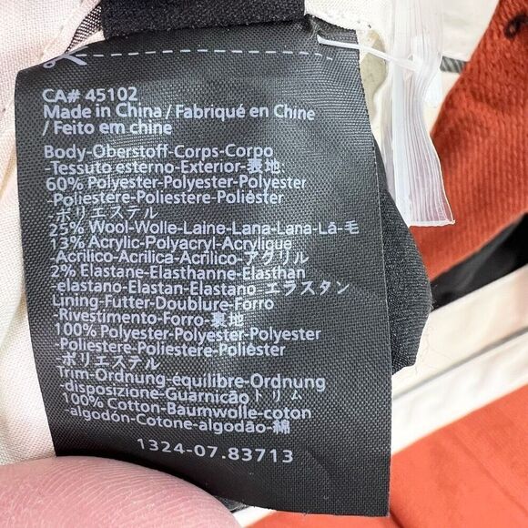 Scotch & Soda Maison Scotch Women's 8 Wool Blend Pants in Burnt Sienna New - Picture 7 of 11